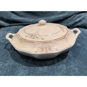 Vintage Ceramic Warming Dish with Lid